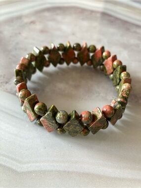 ✨Unakite Beaded Bracelet